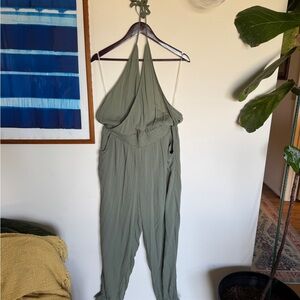 Prana Sage Green Halter Jumpsuit
